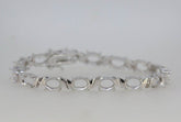 Sterling Silver Semi Mount Bracelet Setting Oval OV 8X6mm White Topaz - Syzjewelry
